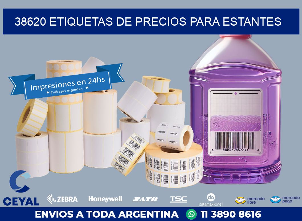 38620 ETIQUETAS DE PRECIOS PARA ESTANTES