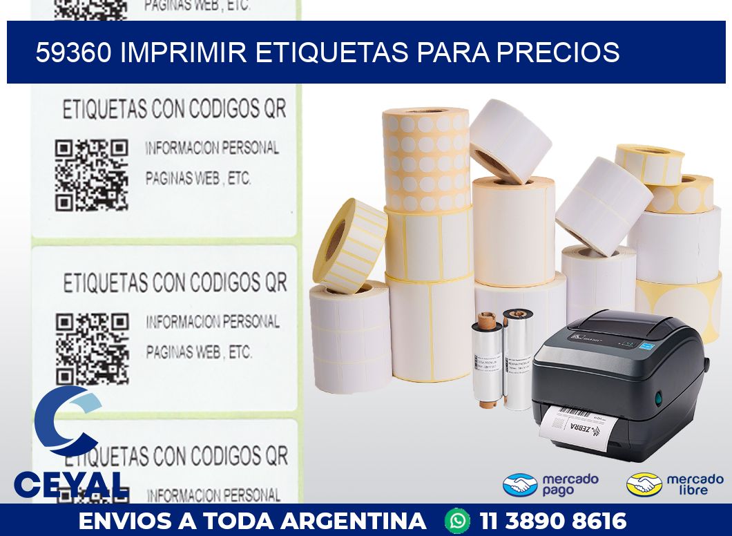 59360 IMPRIMIR ETIQUETAS PARA PRECIOS