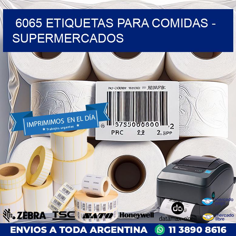 6065 ETIQUETAS PARA COMIDAS - SUPERMERCADOS