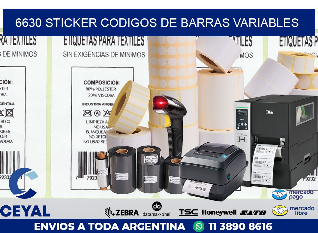 6630 STICKER CODIGOS DE BARRAS VARIABLES