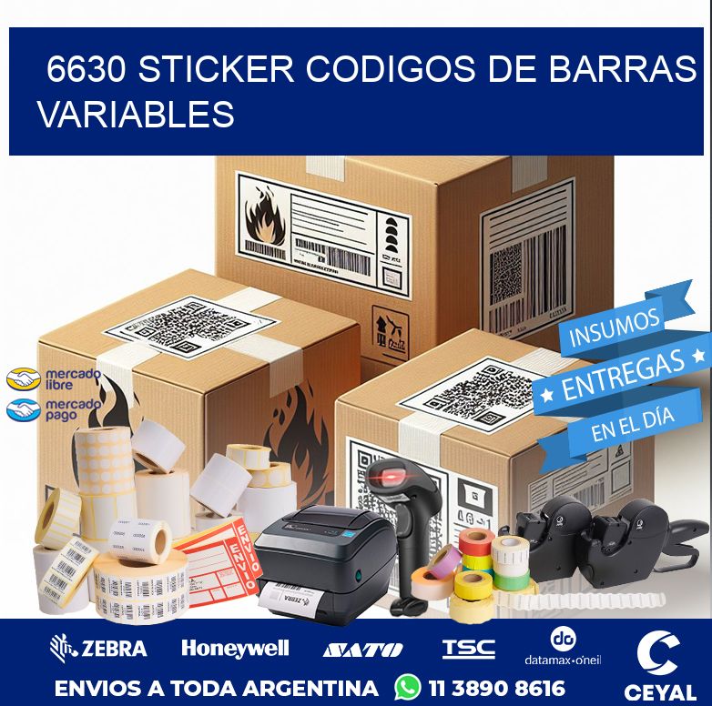6630 STICKER CODIGOS DE BARRAS VARIABLES