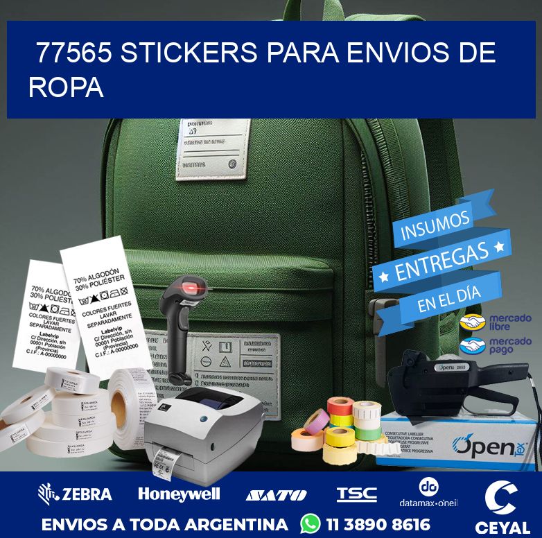 77565 STICKERS PARA ENVIOS DE ROPA