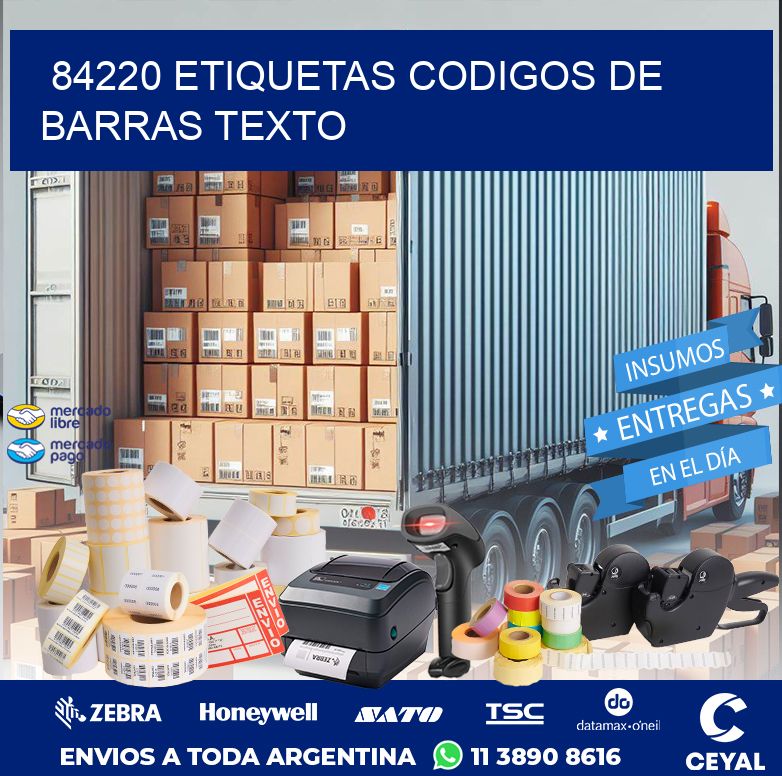 84220 ETIQUETAS CODIGOS DE BARRAS TEXTO