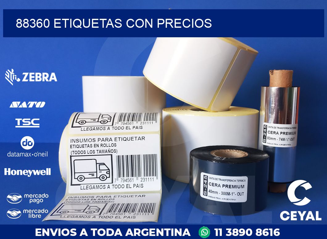 88360 ETIQUETAS CON PRECIOS