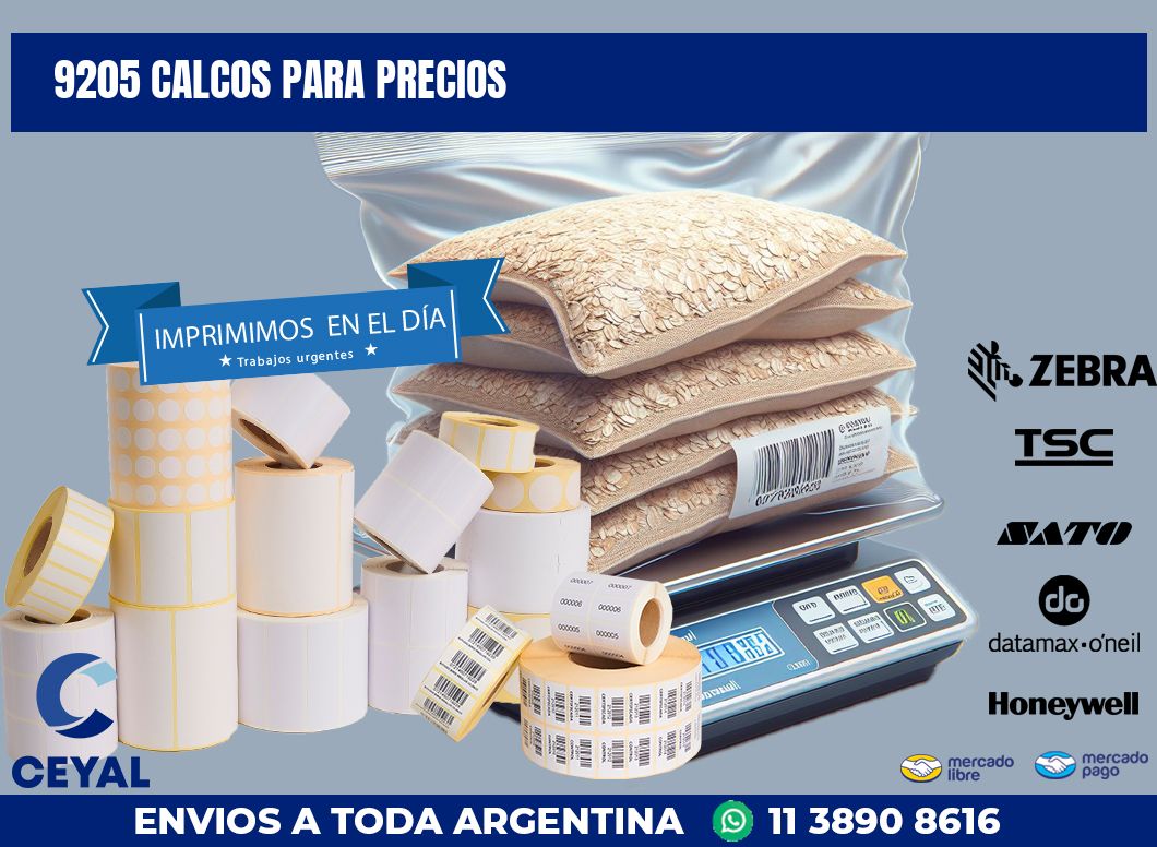 9205 CALCOS PARA PRECIOS