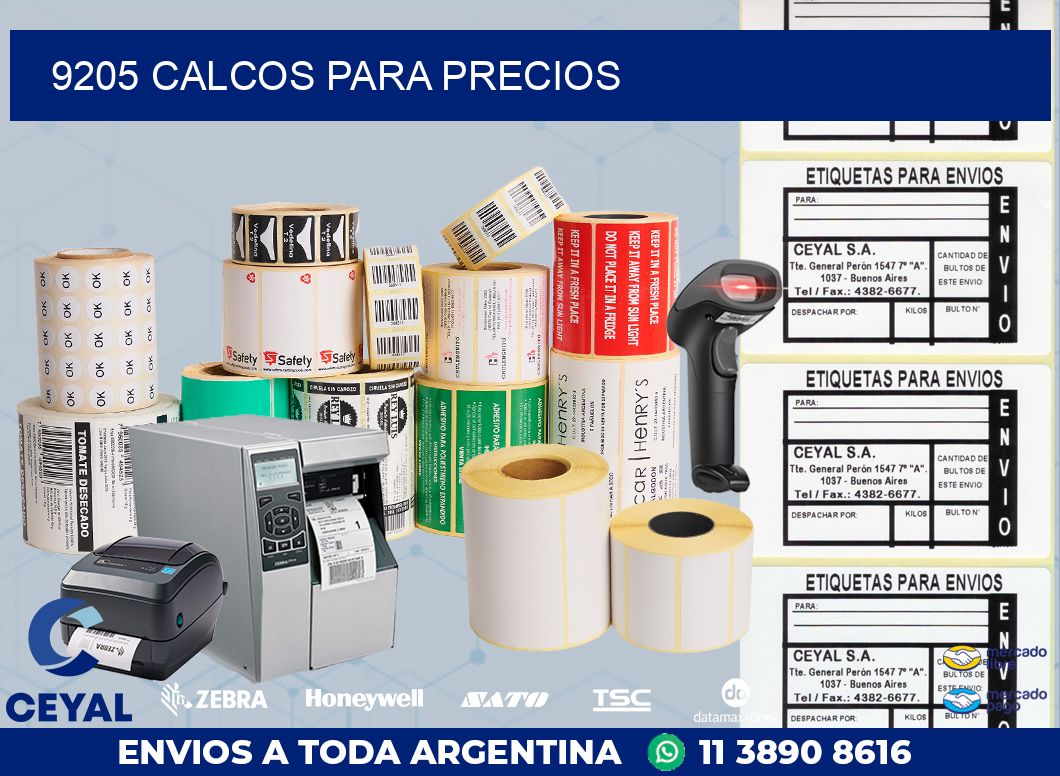 9205 CALCOS PARA PRECIOS