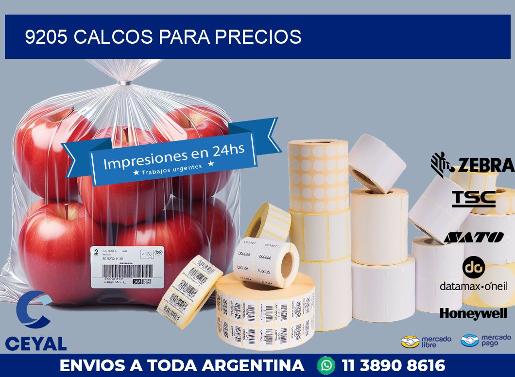 9205 CALCOS PARA PRECIOS