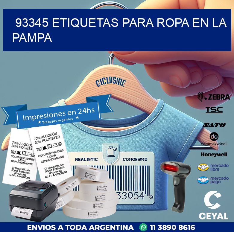 93345 ETIQUETAS PARA ROPA EN LA PAMPA