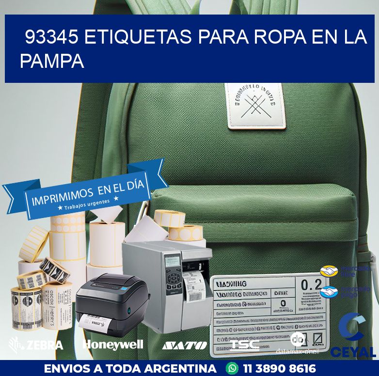 93345 ETIQUETAS PARA ROPA EN LA PAMPA
