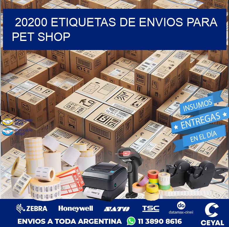 20200 ETIQUETAS DE ENVIOS PARA PET SHOP