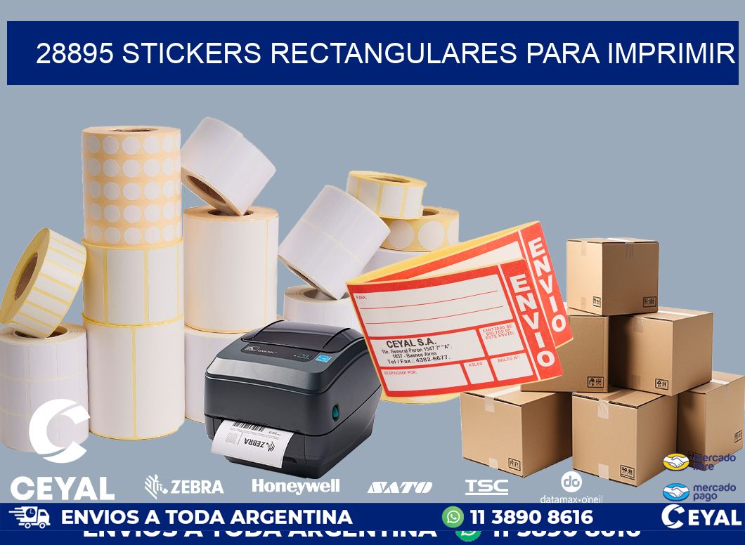 28895 Stickers rectangulares para imprimir