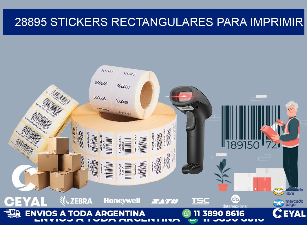 28895 Stickers rectangulares para imprimir