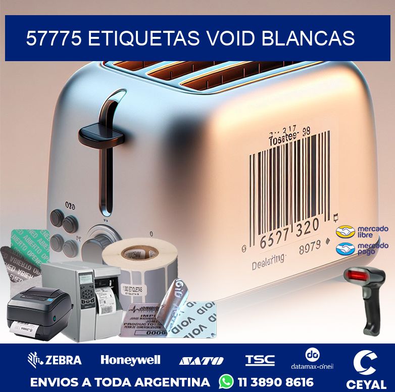 57775 ETIQUETAS VOID BLANCAS