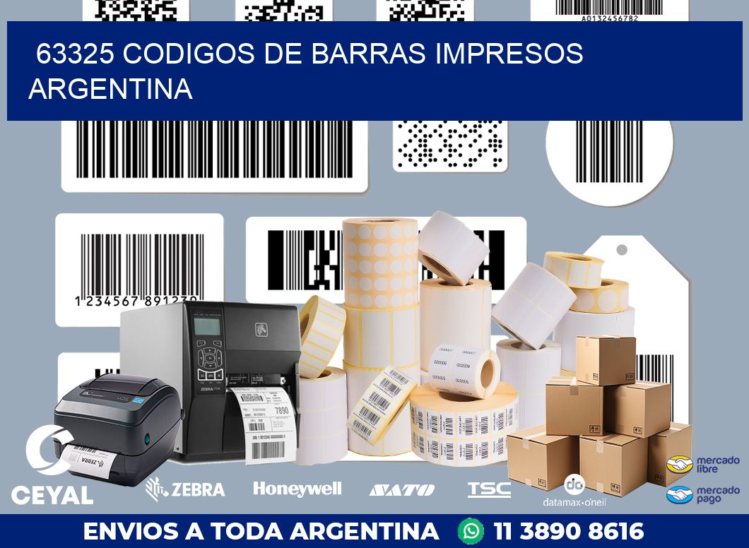 63325 codigos de barras impresos Argentina
