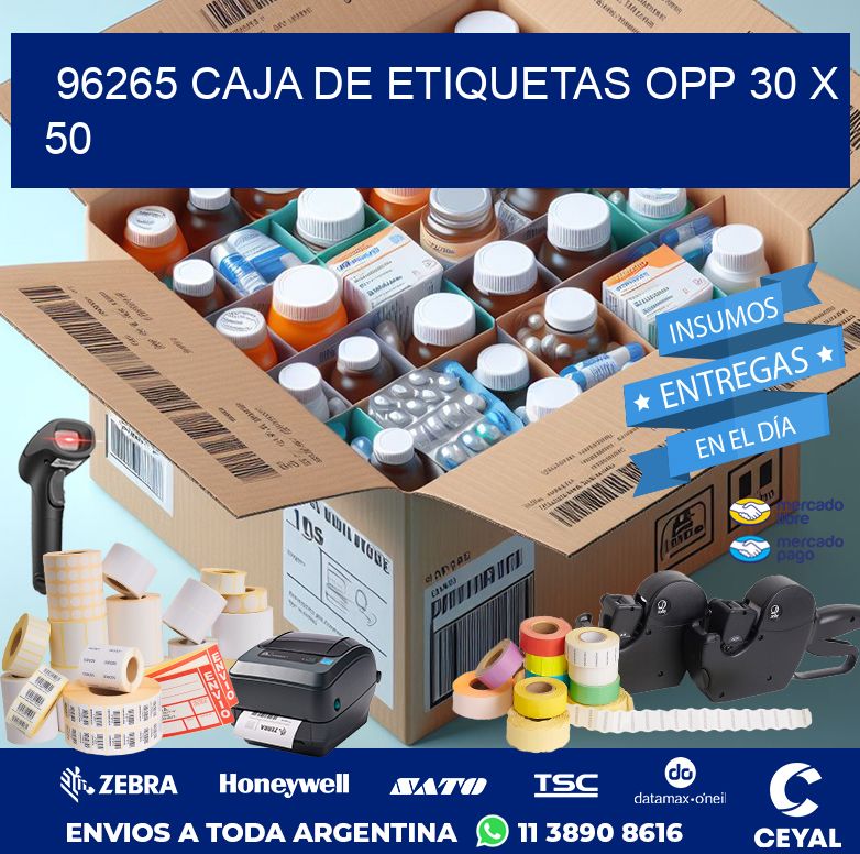 96265 CAJA DE ETIQUETAS OPP 30 X 50