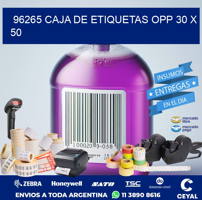 96265 CAJA DE ETIQUETAS OPP 30 X 50