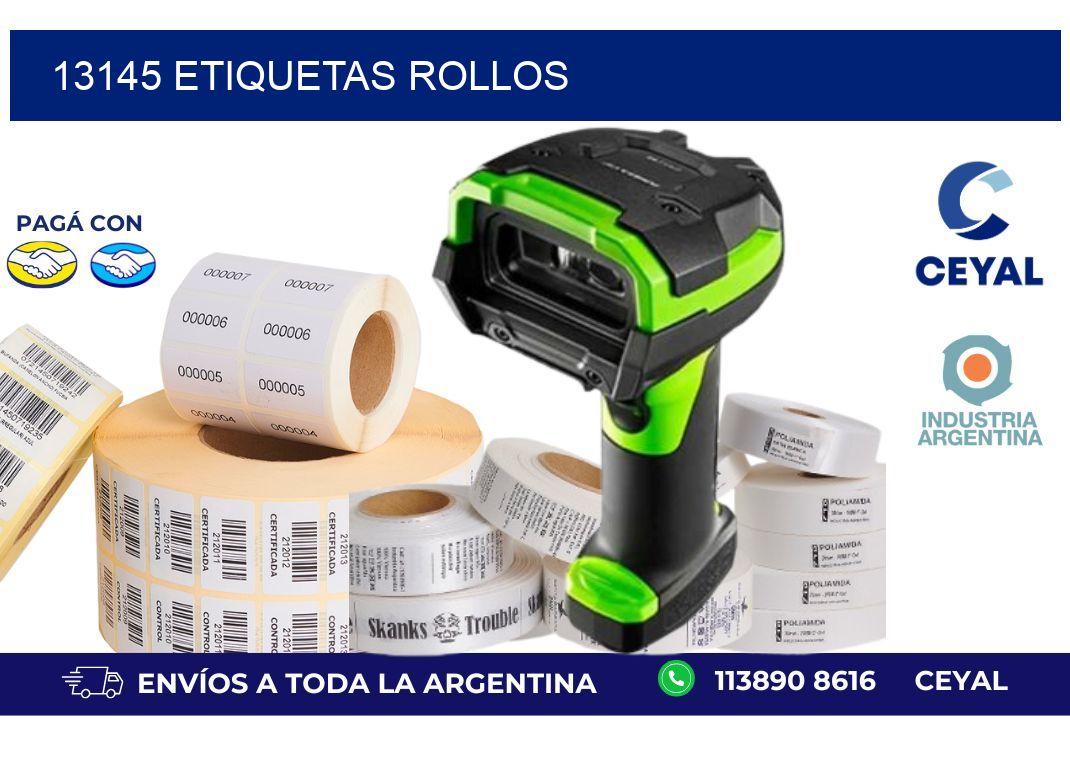 13145 ETIQUETAS ROLLOS