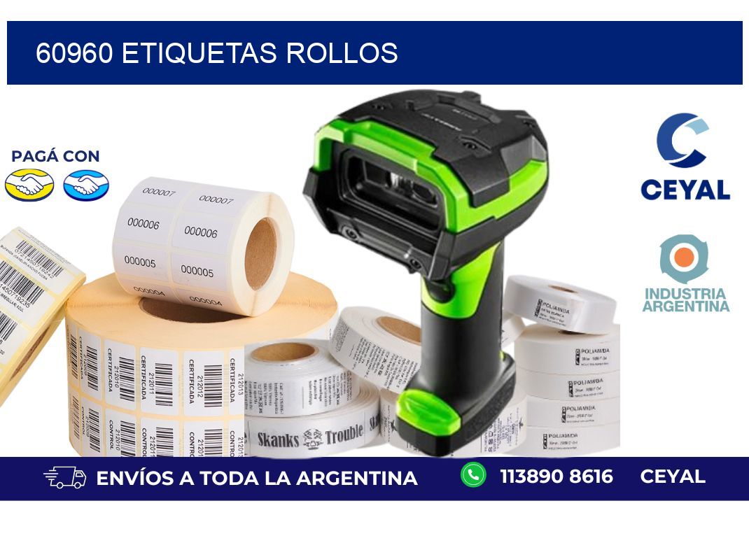 60960 ETIQUETAS ROLLOS