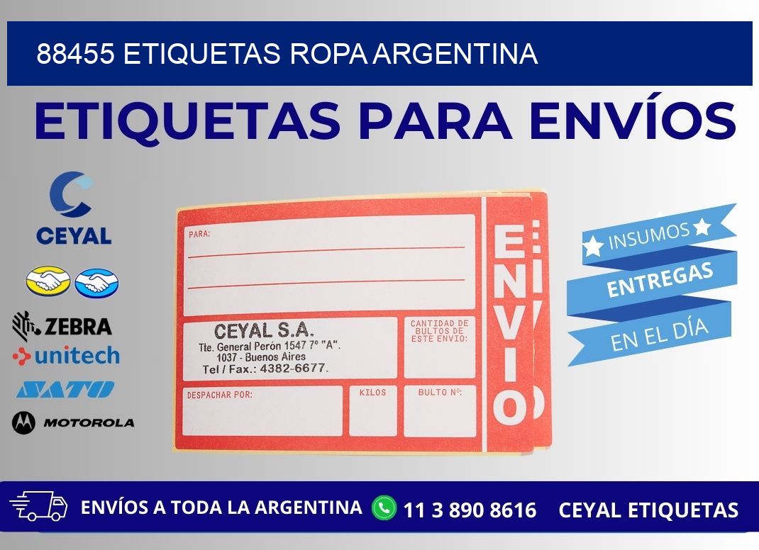 88455 ETIQUETAS ROPA ARGENTINA