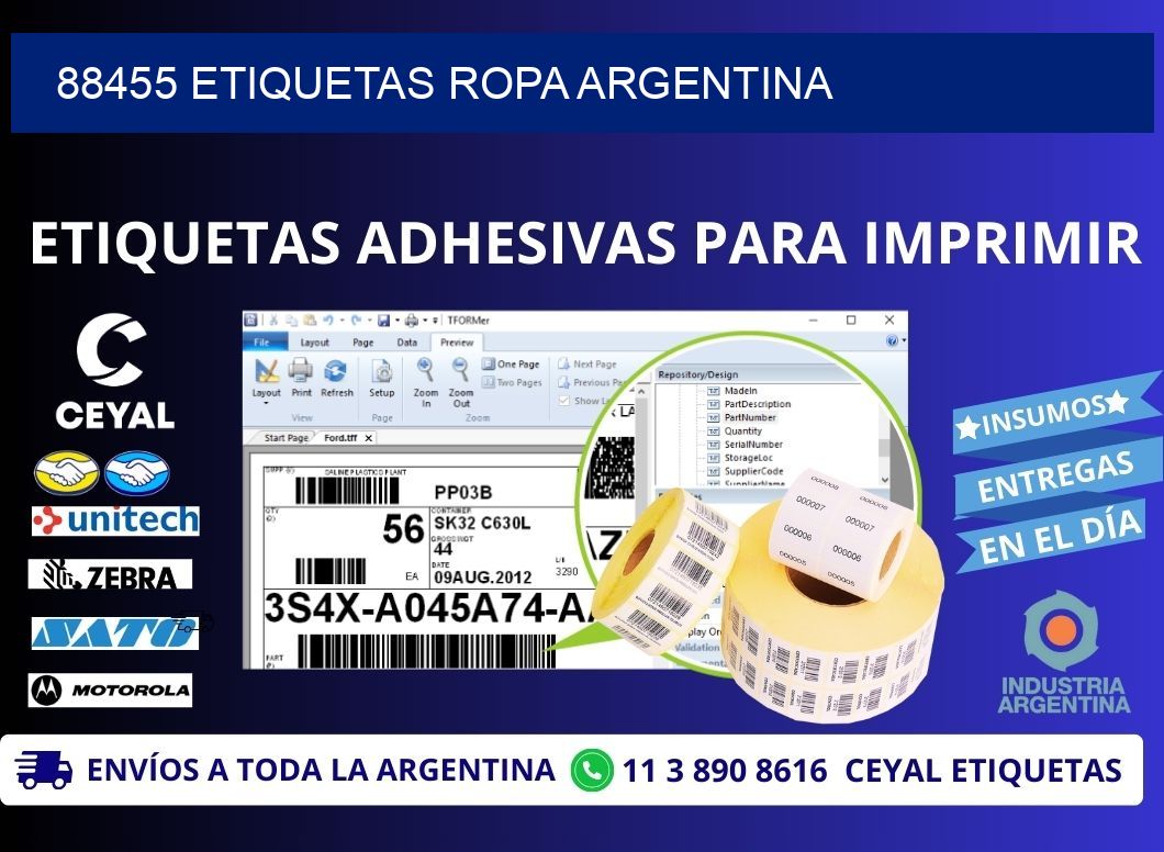 88455 ETIQUETAS ROPA ARGENTINA