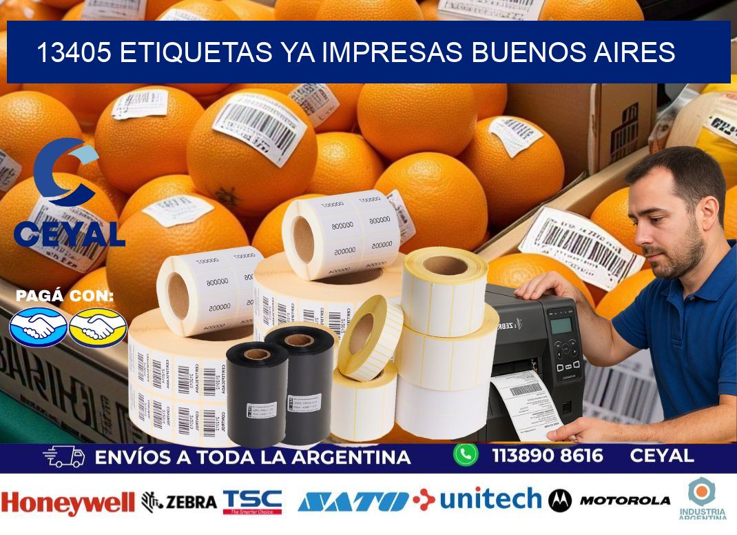 13405 ETIQUETAS YA IMPRESAS BUENOS AIRES