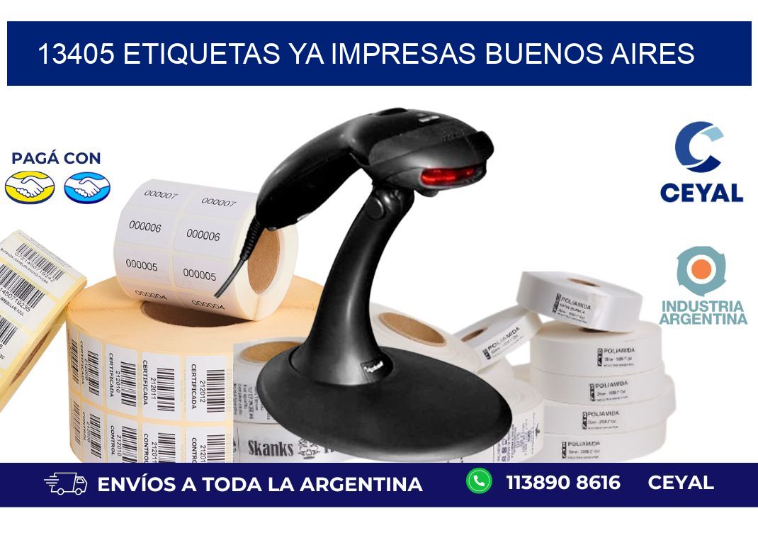 13405 ETIQUETAS YA IMPRESAS BUENOS AIRES