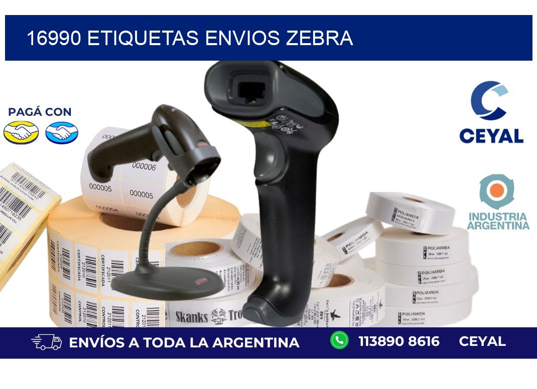 16990 ETIQUETAS ENVIOS ZEBRA