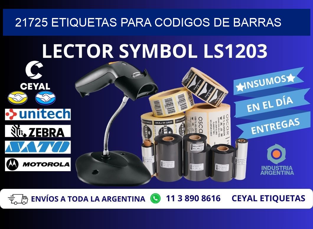 21725 ETIQUETAS PARA CODIGOS DE BARRAS