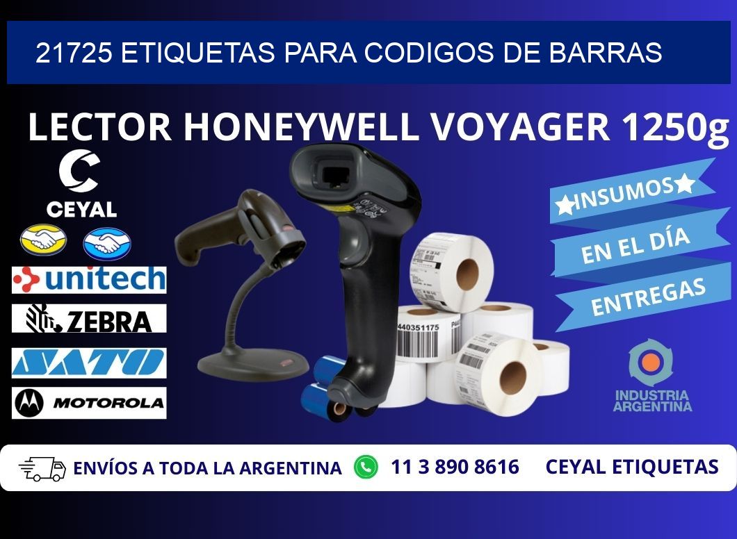 21725 ETIQUETAS PARA CODIGOS DE BARRAS