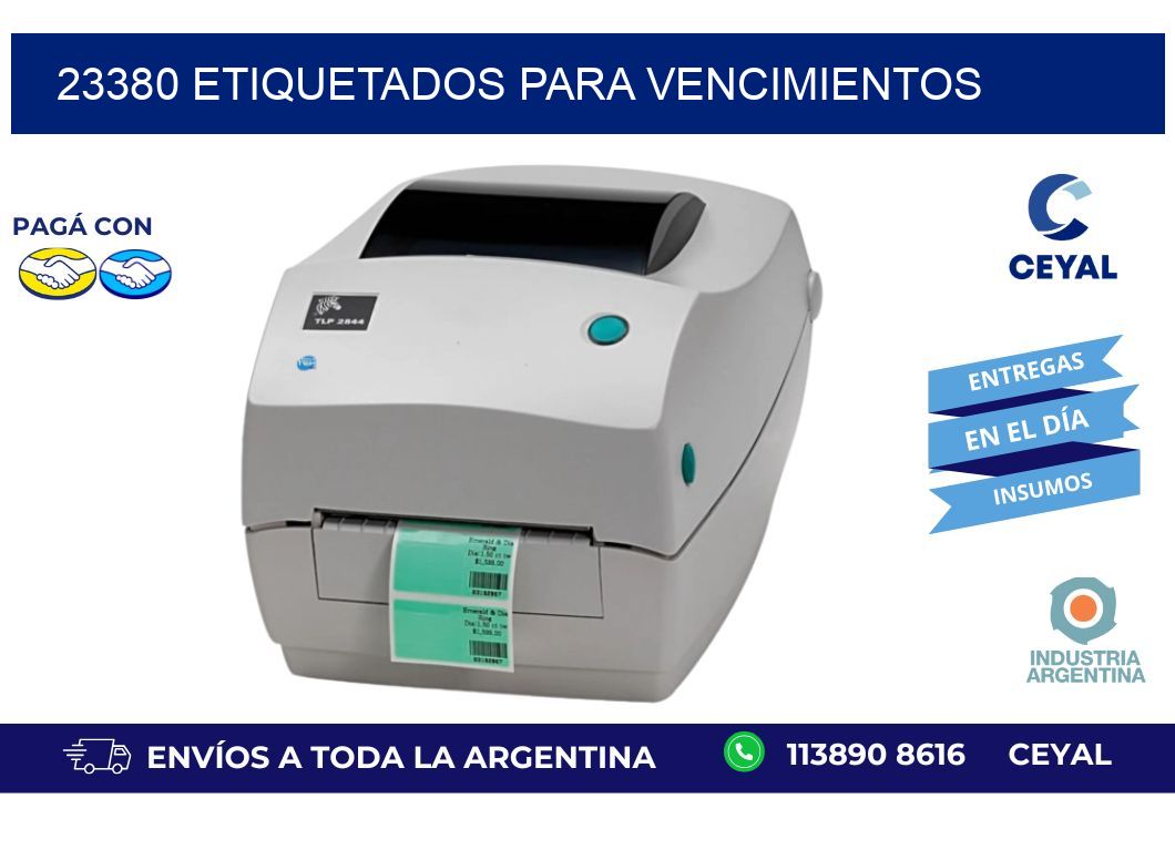 23380 ETIQUETADOS PARA VENCIMIENTOS