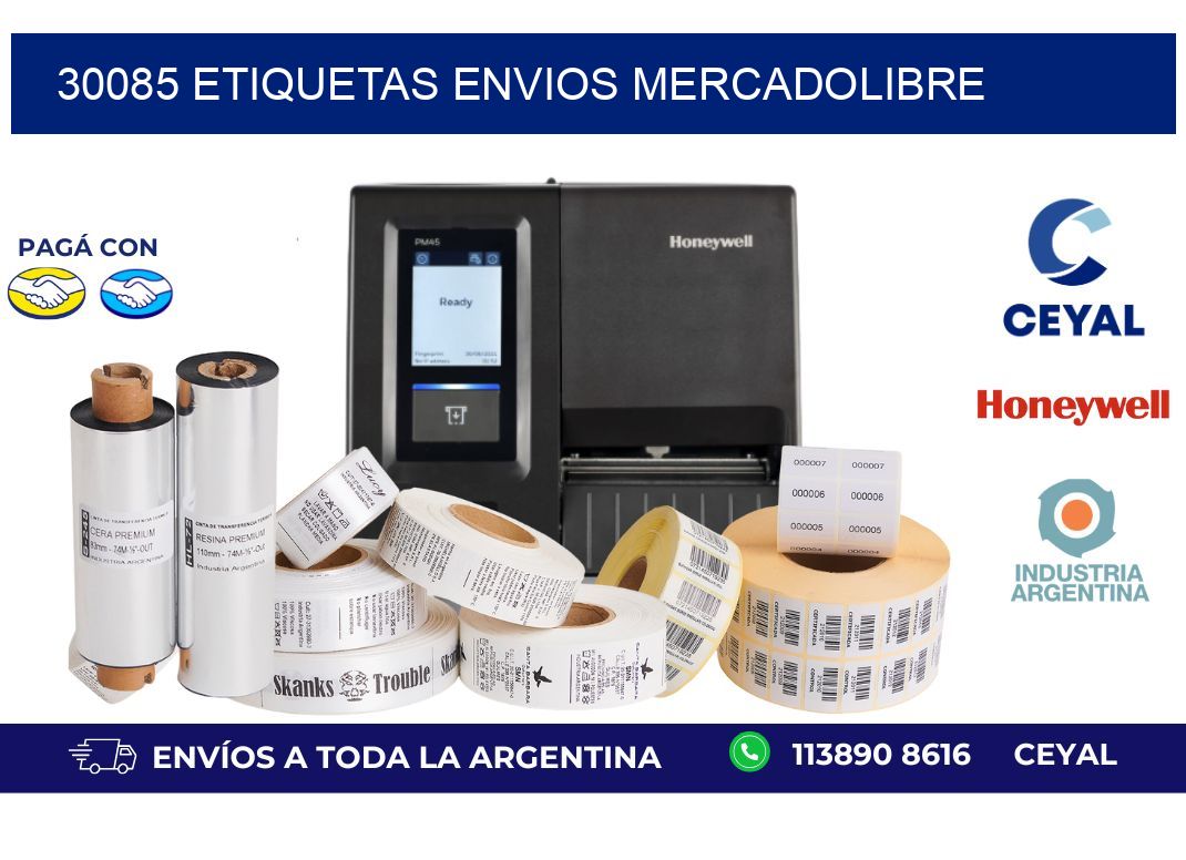 30085 ETIQUETAS ENVIOS MERCADOLIBRE