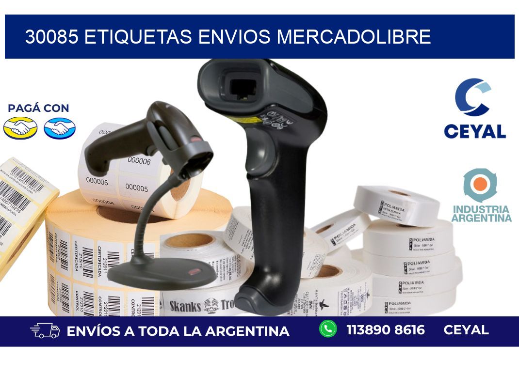 30085 ETIQUETAS ENVIOS MERCADOLIBRE