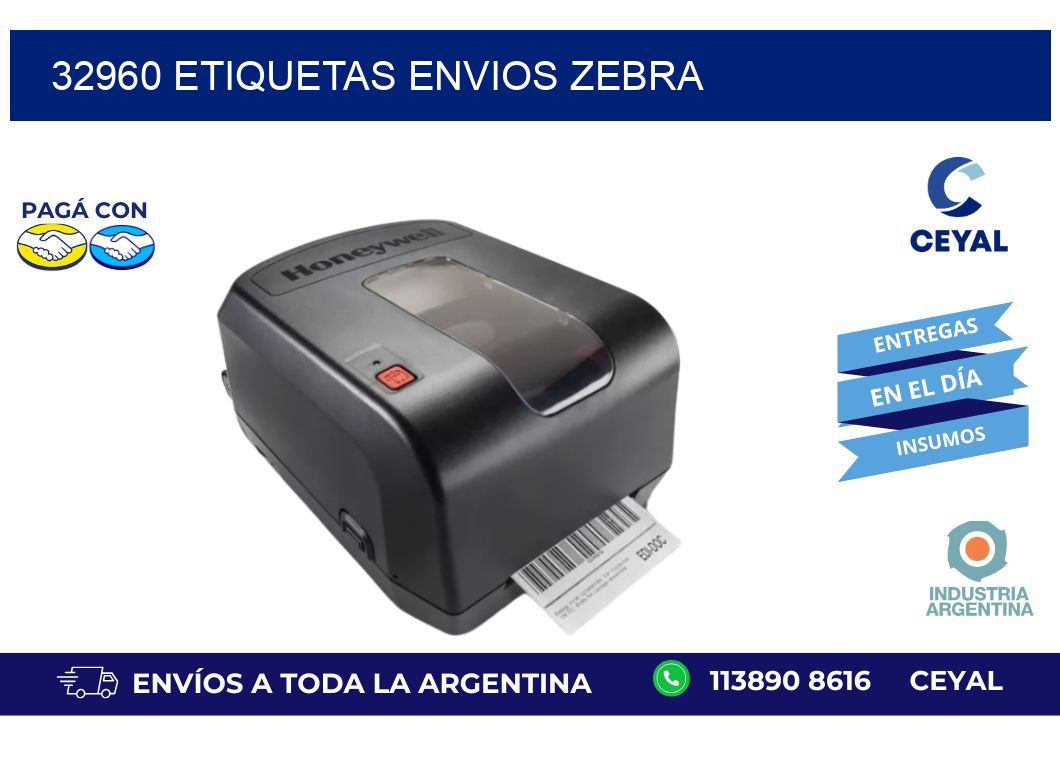 32960 ETIQUETAS ENVIOS ZEBRA