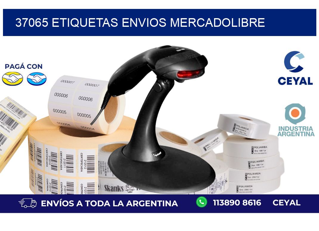 37065 ETIQUETAS ENVIOS MERCADOLIBRE