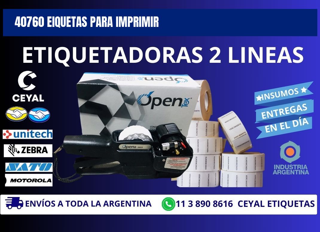 40760 EIQUETAS PARA IMPRIMIR
