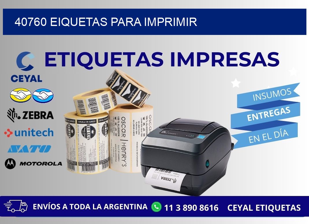 40760 EIQUETAS PARA IMPRIMIR