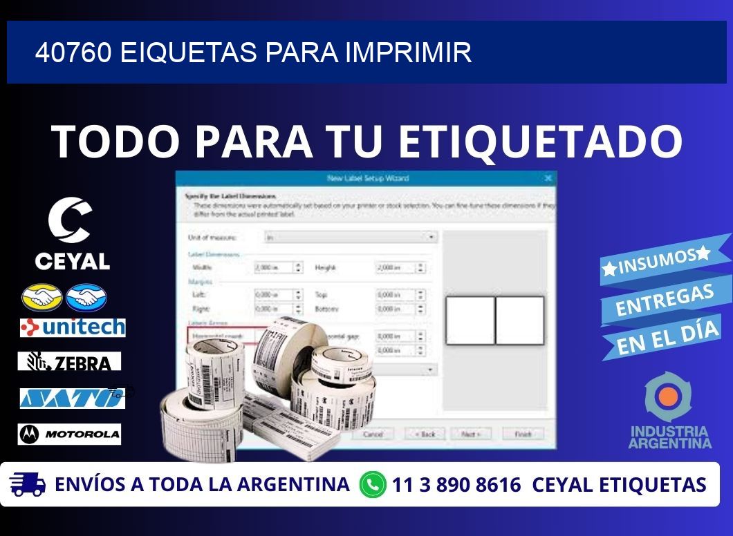 40760 EIQUETAS PARA IMPRIMIR
