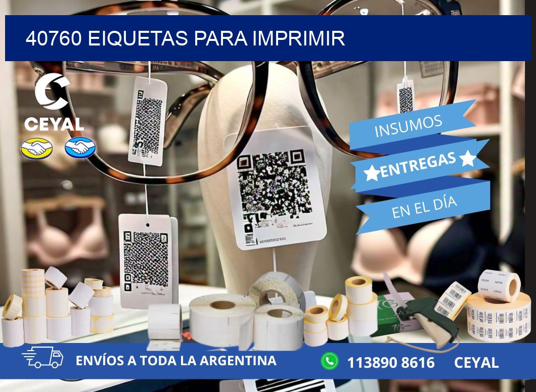 40760 EIQUETAS PARA IMPRIMIR