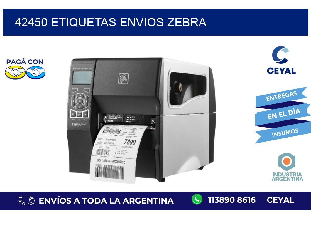 42450 ETIQUETAS ENVIOS ZEBRA