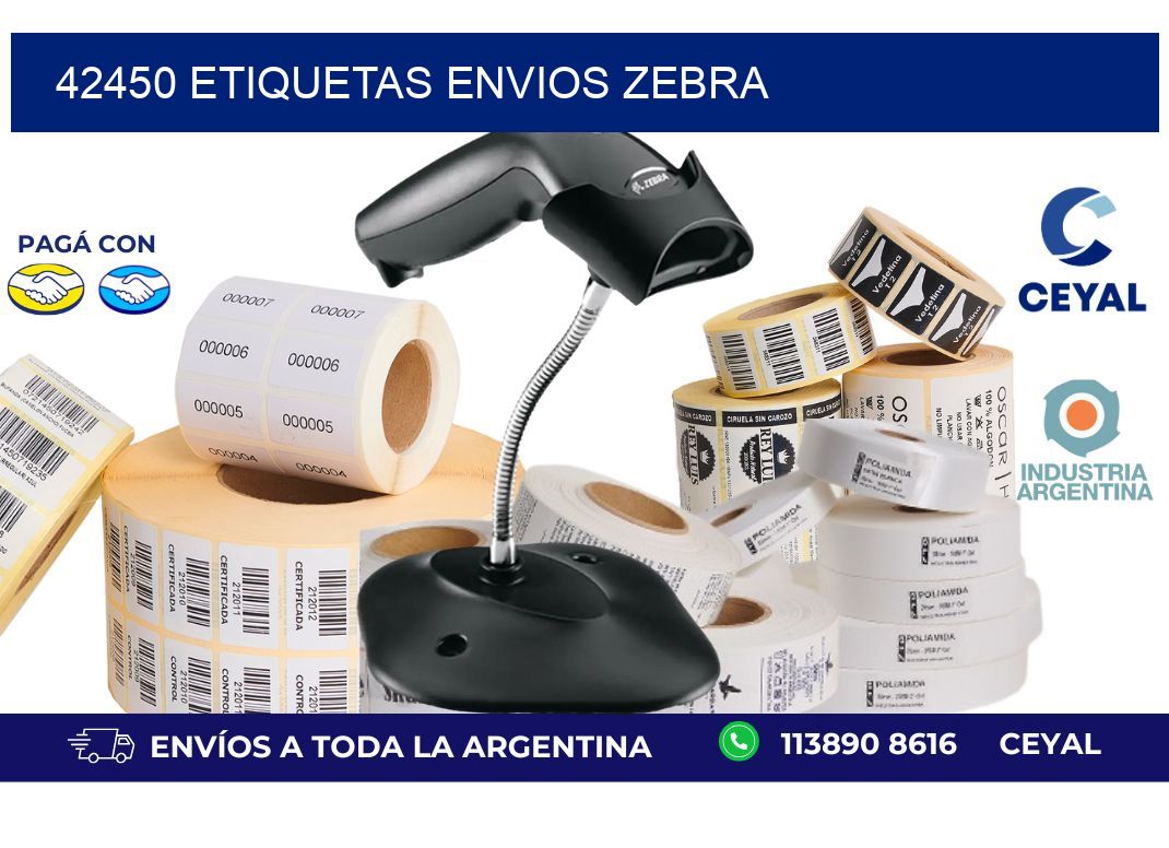 42450 ETIQUETAS ENVIOS ZEBRA