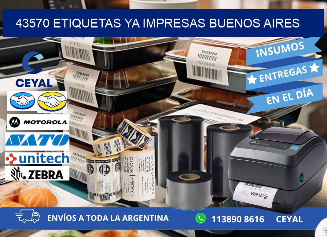 43570 ETIQUETAS YA IMPRESAS BUENOS AIRES