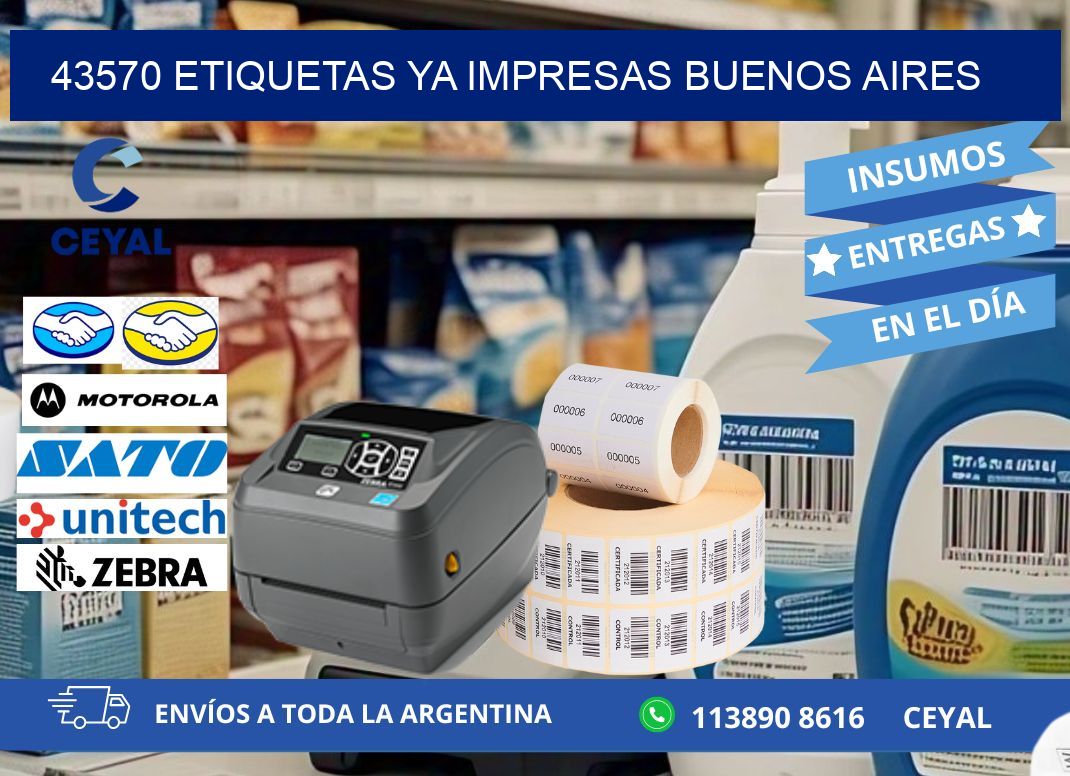 43570 ETIQUETAS YA IMPRESAS BUENOS AIRES
