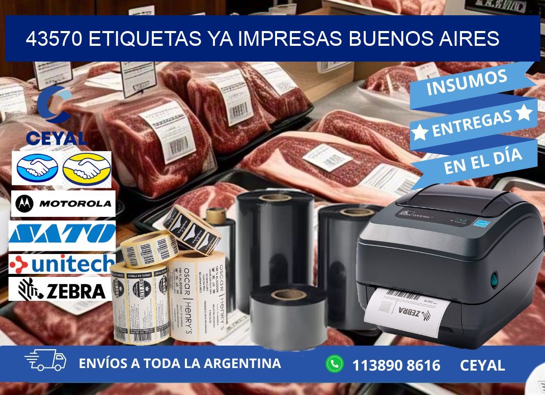 43570 ETIQUETAS YA IMPRESAS BUENOS AIRES
