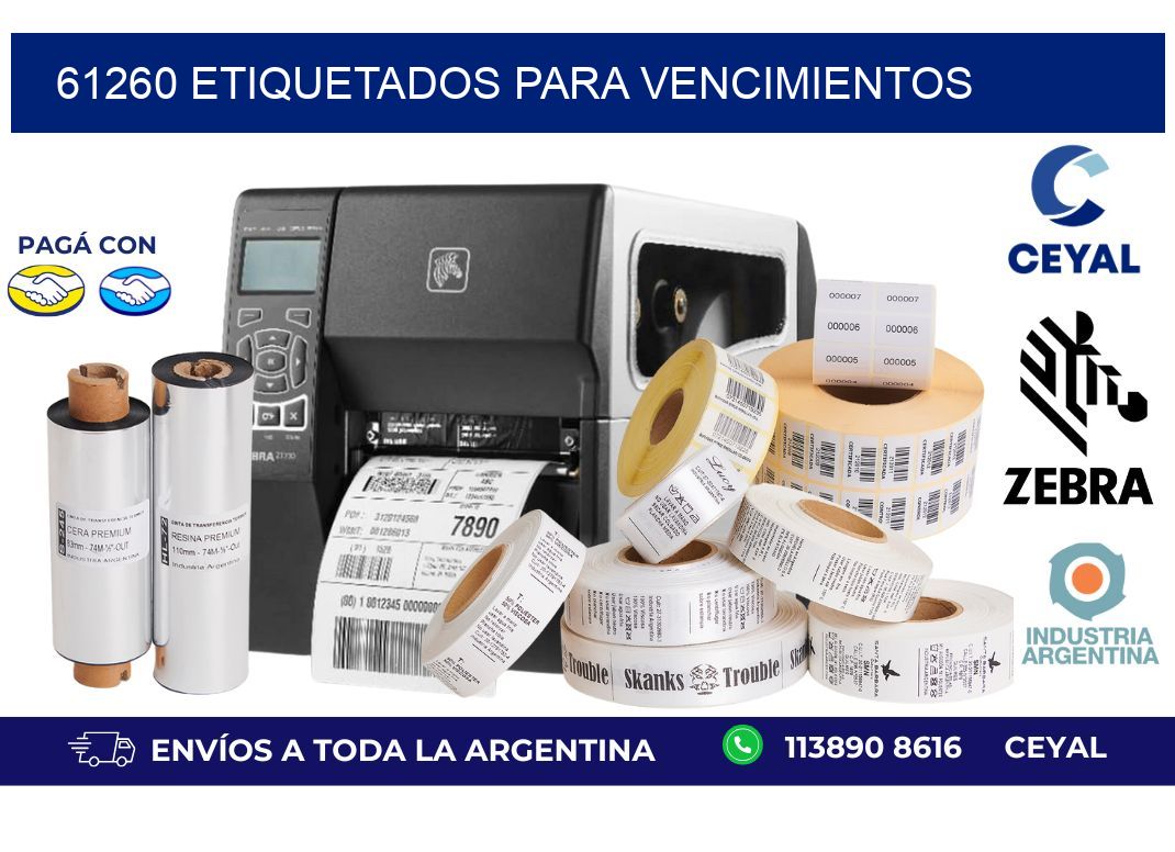 61260 ETIQUETADOS PARA VENCIMIENTOS