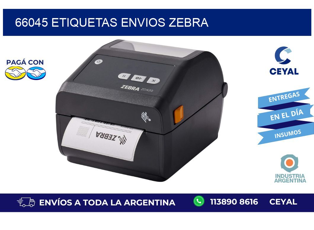66045 ETIQUETAS ENVIOS ZEBRA