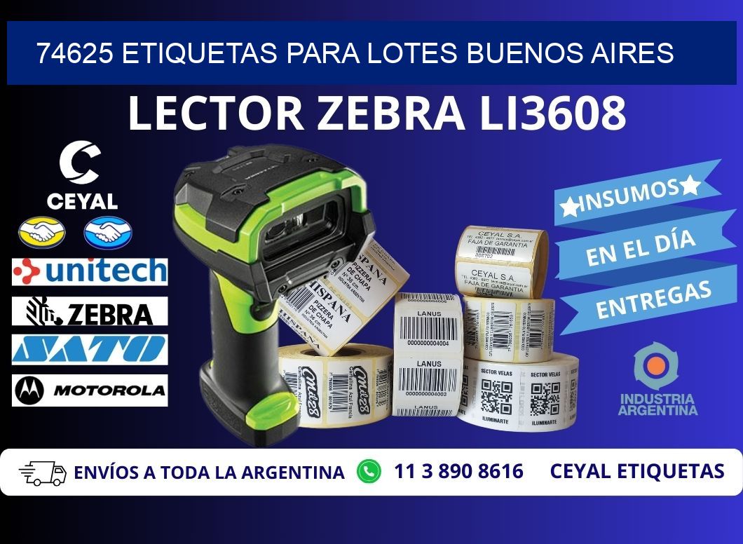 74625 ETIQUETAS PARA LOTES BUENOS AIRES