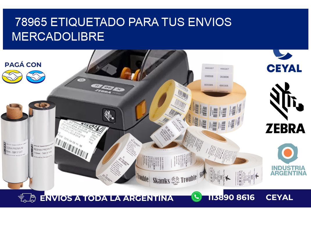 78965 ETIQUETADO PARA TUS ENVIOS MERCADOLIBRE
