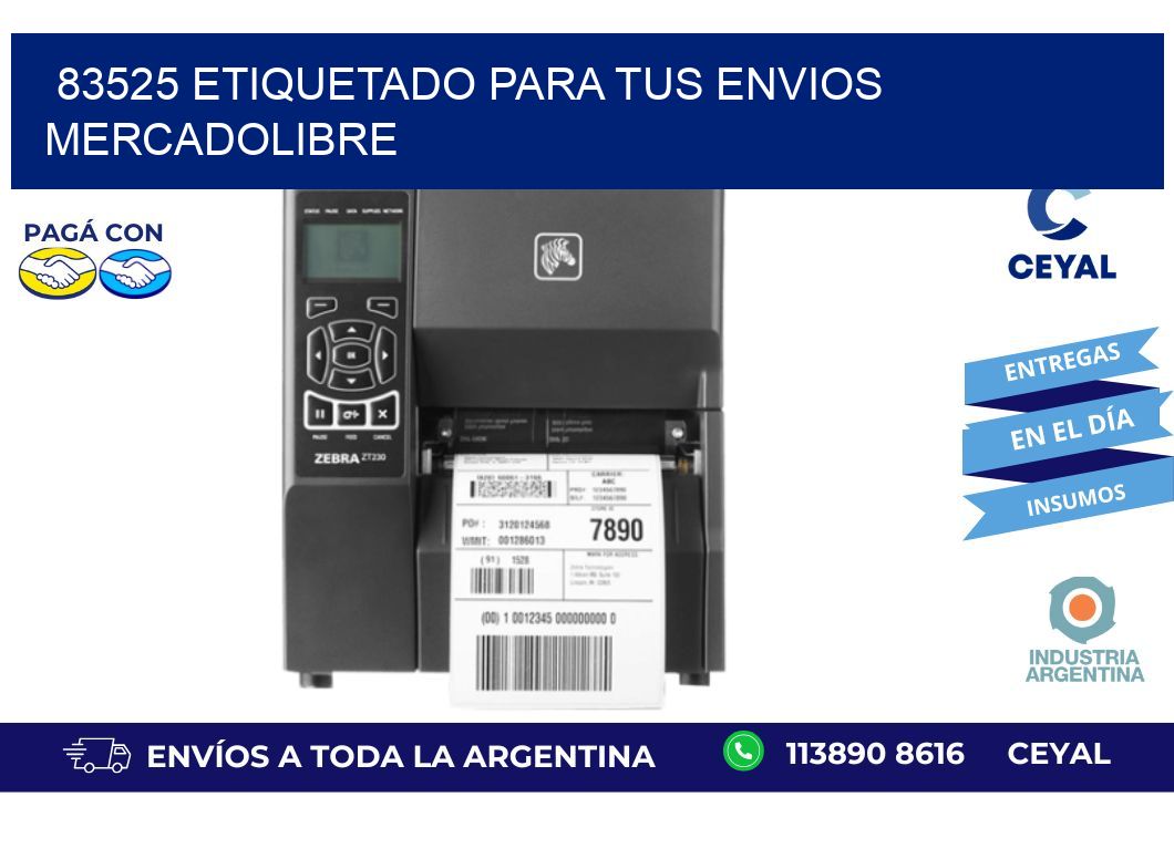 83525 ETIQUETADO PARA TUS ENVIOS MERCADOLIBRE