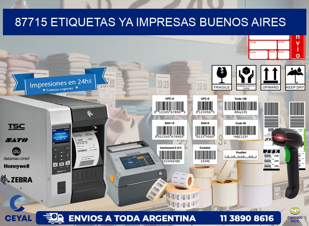 87715 ETIQUETAS YA IMPRESAS BUENOS AIRES