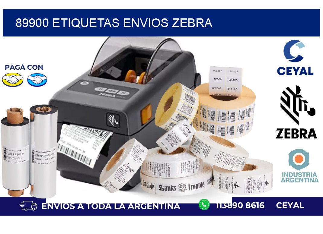 89900 ETIQUETAS ENVIOS ZEBRA
